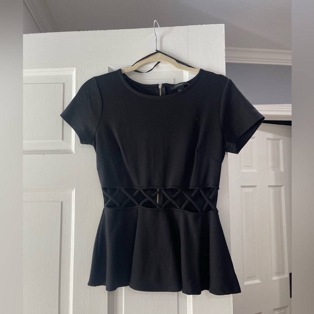 Tight synced top with skin showing
